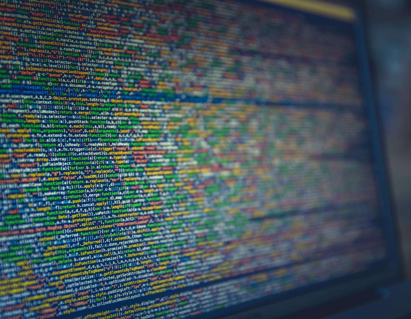 coding on a computer screen